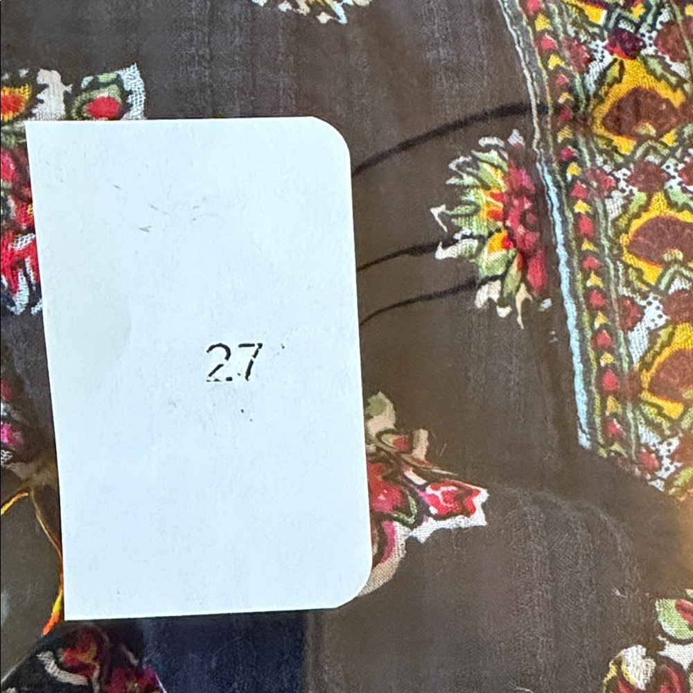 LOFT Dark Blue Blouse with Floral Pattern - Picture 5 of 5
